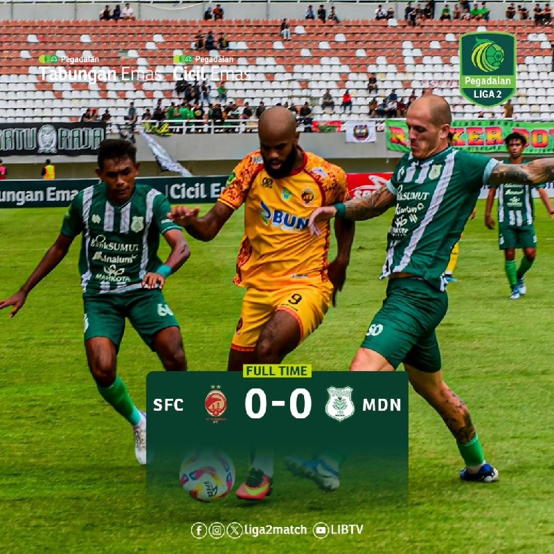 Derby Sumatera antara Sriwijaya FC vs PSMS Medan berakhir 0-0 di Gelora Sriwijaya Jakabaring Palembang, Sabtu (12/10/2024).
