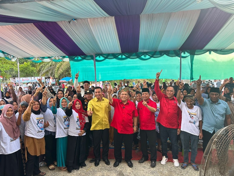 Calon Wakil Gubernur Riau SF Hariyanto saat kampanye di Kabupaten Rokan Hulu, Sabtu (19/10/224).