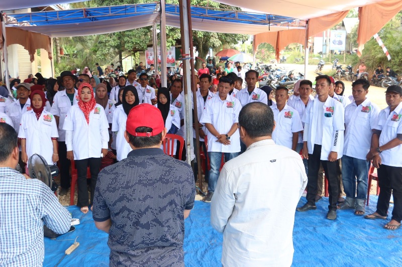 H Halim-Sardiyono (HS) saat berkampanye di Pucuk Rantau, Ahad (20/10/2024).