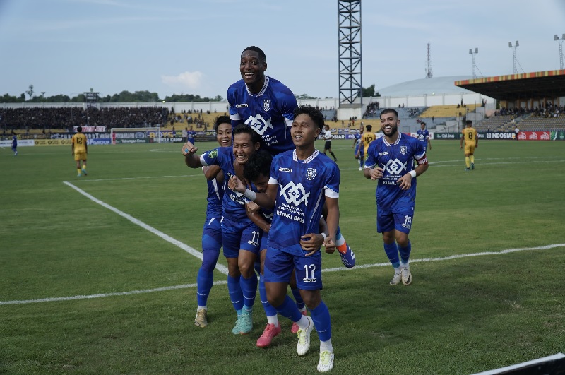 PSPS Pekanbaru kudeta FC Bekasi City di puncak klasemen Grup 1 Pegadaian Liga 2 usai menang 2-0 atas Sriwijaya FC di Stadion Kaharuddin Nasution Rumbai, Sabtu (26/202/2024).