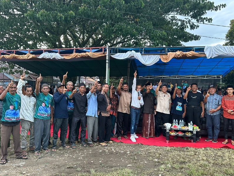 Calon Wakil Gubernur Riau no urut 1 SF Hariyanto saat kampanye di Kabupaten Kampar, Sabtu (2/11/2024).