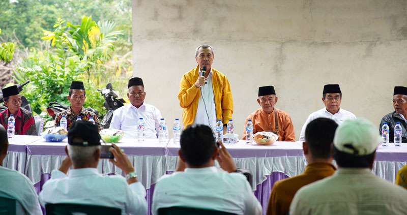 calon Gubernur Riau Syamsuar kampanye dialogis di Kabupaten Inhu, Sabtu (2/11/2024).