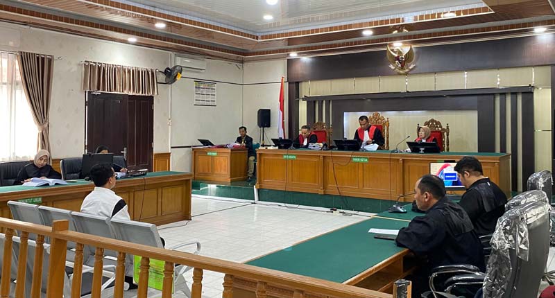 Sidang pembacaan tuntutan perkara korupsi SPPD fiktif DPRD Riau dengan terdakwa Tengku Fauzan Tambusai di Pengadilan Negeri Pekanbaru, Kamis (7/11/2024).