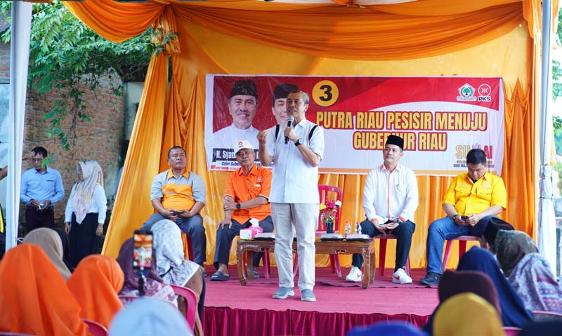 Calon Gubernur Riau Syamsuar saat kampanye di Kota Duri, Kamis (7/11/2024)