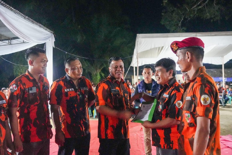 Pemuda Pancasila Kuansing memperingati hari ulang tahun Pemuda Pancasila ke 65 tahun, Jumat (8/11/2024) malam.