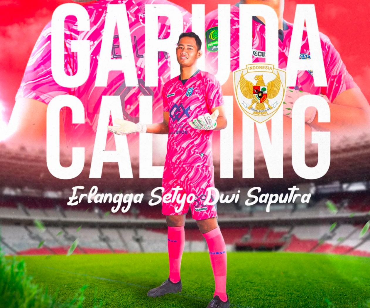 Kiper PSPS Pekanbaru Erlangga Setyo Dwi Saputra dipanggil pelatih kepala Timnas Indonesia Shin Tae-yong.