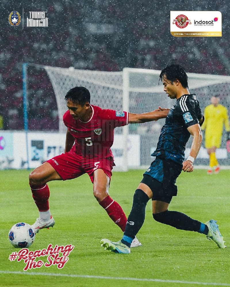 Timnas Indonesia kalah 0-4 saat menjamu Jepang dalam lanjutan putaran ketiga Kualifikasi Piala Dunia 2026 Zona Asia di Gelora Bung Karno, Jakarta.