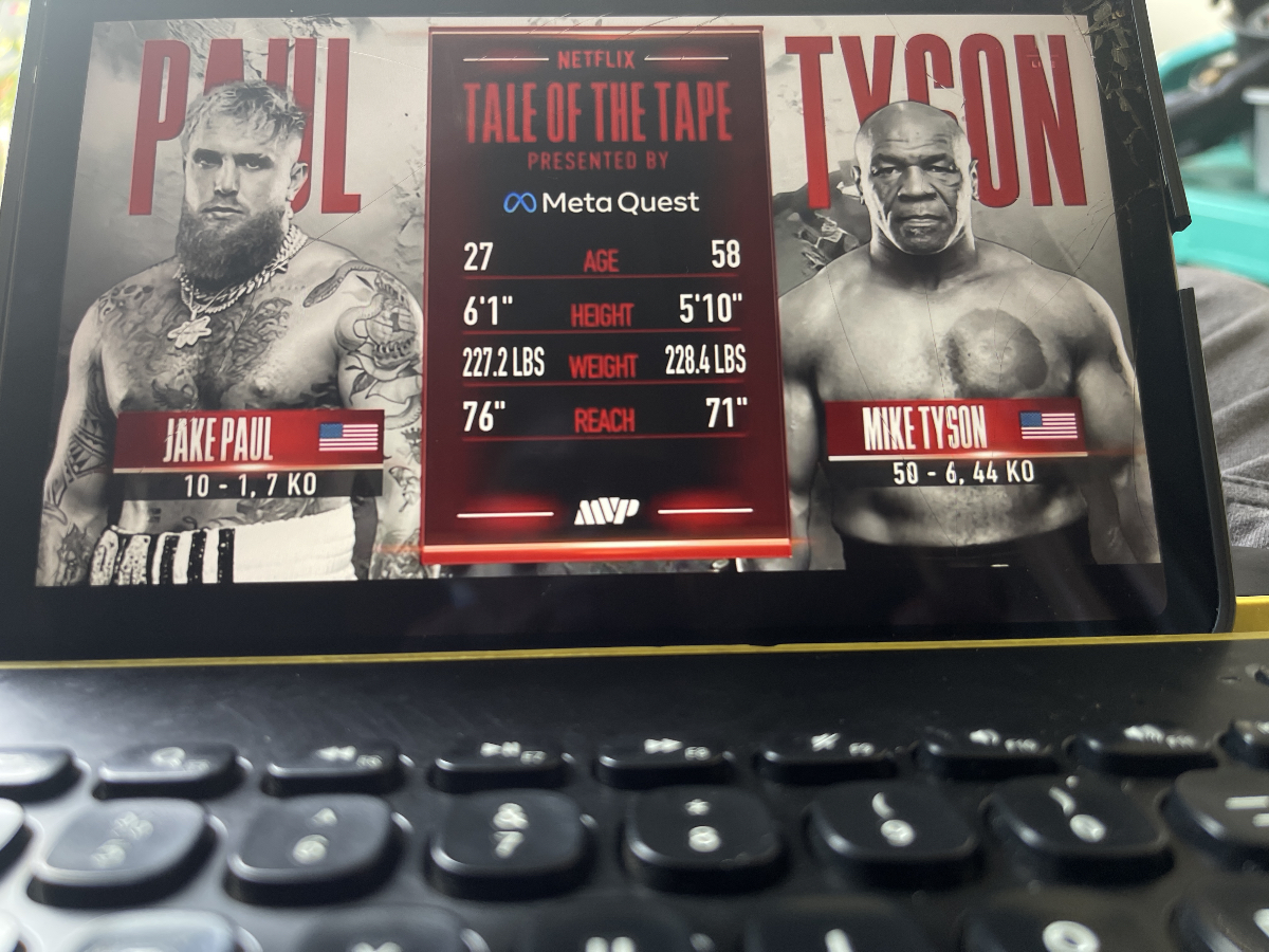 Menyaksikan Mike Tyson vs Jake Paul ditayangkan Live di Netflix pada pertandingan Tinju Kelas Berat, Sabtu (16/11/2024) WIB.