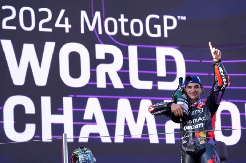 Jorge Martin sukses manjadi juara dunia MotoGP 2024 dengan memutus dominasi pembalap Ducati asal Italia,  Francesco Bagnaia.