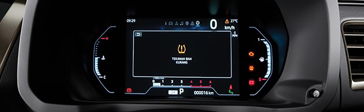 Tire pressure warning memudahkan pengemudi memantau tekanan ban secara real-time untuk keamanan dan kenyamanan berkendara.