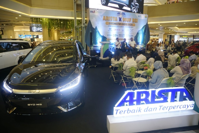 Arista X MUF BSI Otomotif Expo 2024, pameran mobil Arista Group meliputi Hyundai, BYD, Honda, Mercedes Benz, Wuling di Mal Living World 25 November-1 Desember.