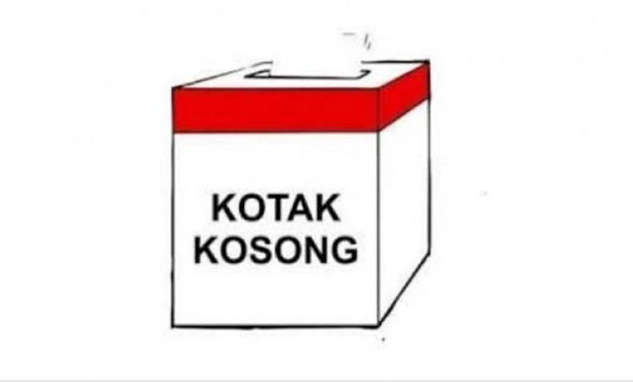 Ilustrasi kotak kosong. Calon petahana di Pilwakot Pangkalpinang dan Pilkada Bangka kalah telak dari kotak kosong.