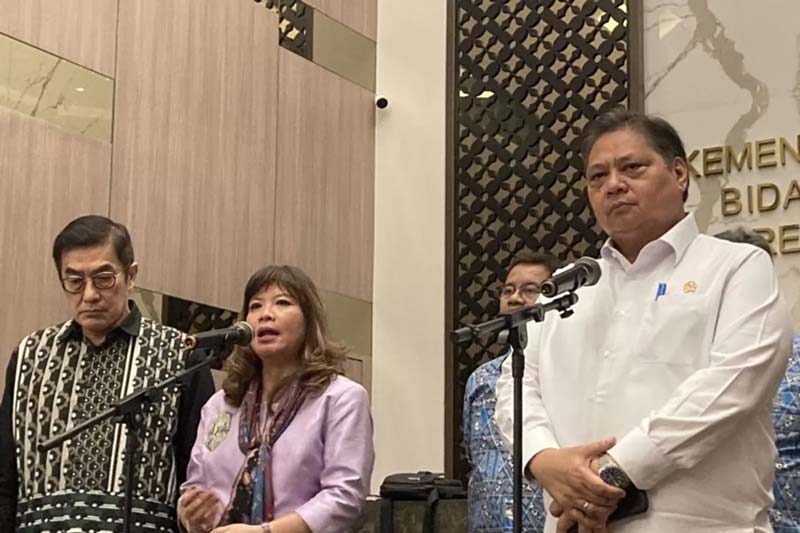 Menteri Koordinator Bidang Perekonomian Airlangga Hartarto menerima audiensi Apindo guna membahas UMP 2025, beberapa waktu lalu.