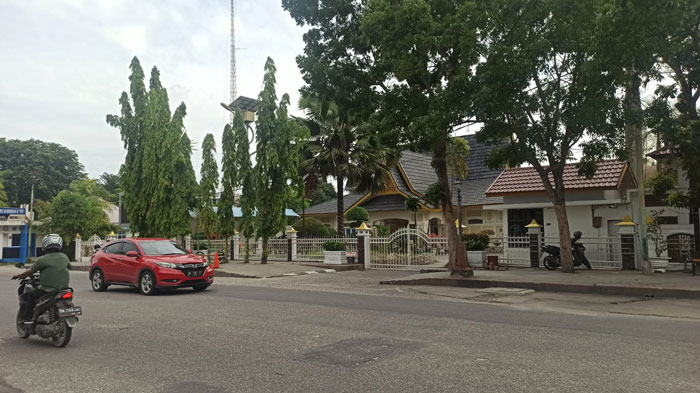 Suasana di rumah dinas PJ Walikota Pekanbaru, Jalan A Yani, Selasa (3/12/2024) pagi.
