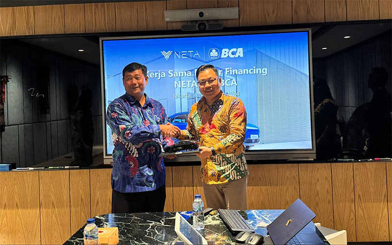 NETA dan BCA teken kerja sama untuk meningkatkan dan mengembangkan pangsa para otomotif di Indonesia.