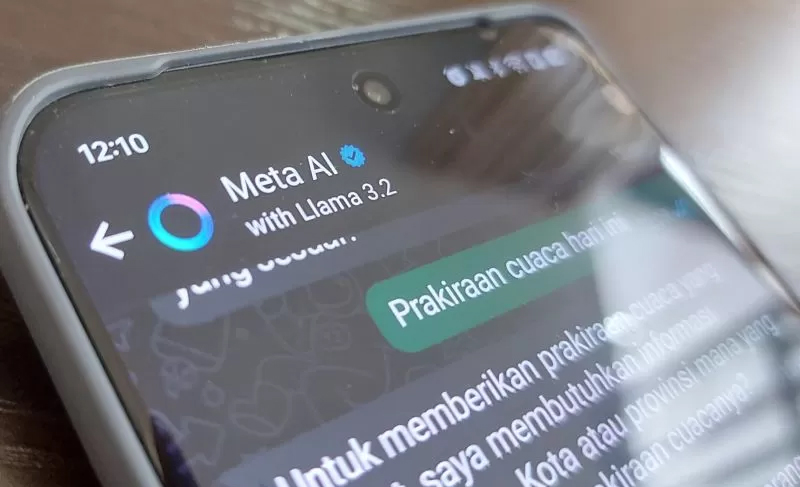 Ilustrasi Meta AI di WhatsApp.