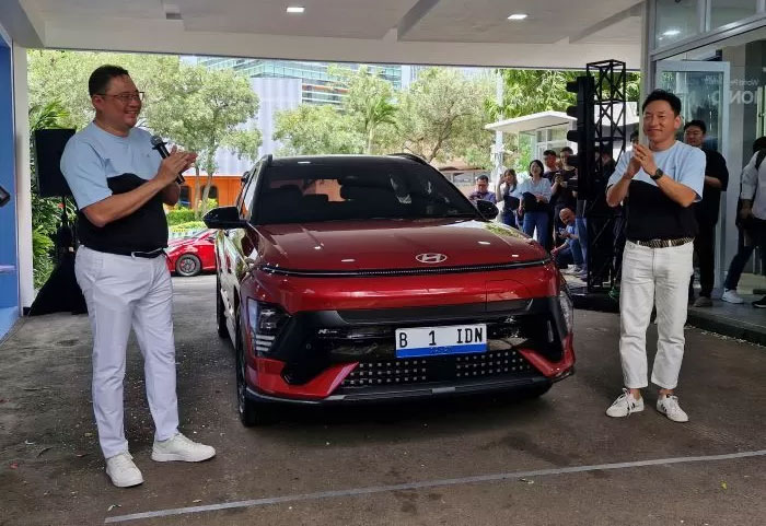 Peluncuran Hyundai Kona Electric N-Line di Indonesia, Kamis (12/12).