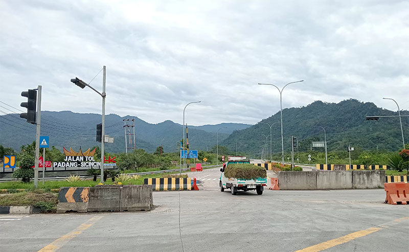 Akses masuk Tol Padang-Sicincin dari Jalan Bypass di Nagari Kasang, Kecamatan Batanganai, Padangpariaman.