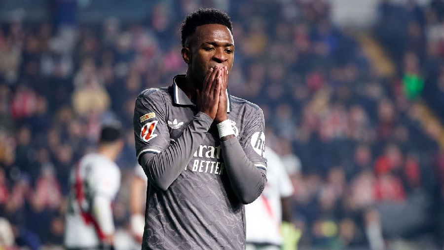 Vinicius Junior gagal membawa Real Madrid meraih kemenangan saat menantang tuan rumah Rayo Vallecano di LaLiga.