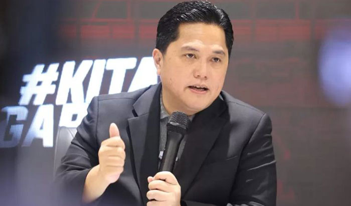 Ketua Umum Persatuan Sepak Bola Seluruh Indonesia (PSSI) Erick Thohir