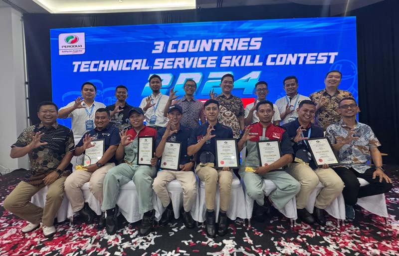 Tim Daihatsu Indonesia tampak kompak pada ajang 3 Countries Technical Service Skill Contest 2024 yang digelar di Malaysia, baru-baru ini.