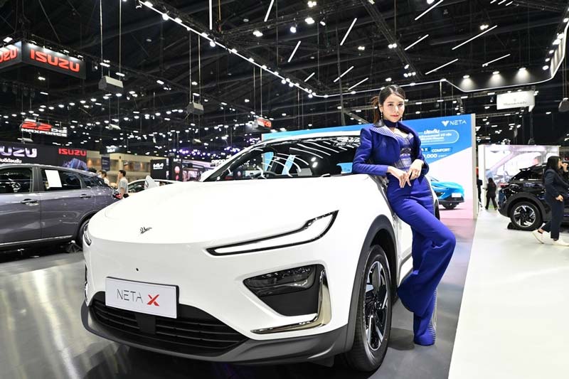 NETA Auto Indonesia, salah satu mobil listrik akan mengembangkan pangsa pasar di Tanah Air tahun 2025 mendatang. Foto baru-baru ini.