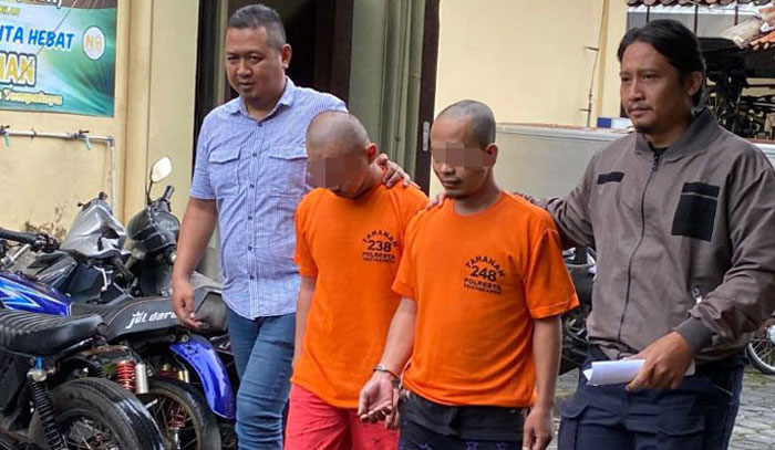 Pelaku penyiraman air keras yang menimpa Natasya Hutagalung bernama Belly Villsen (kiri).