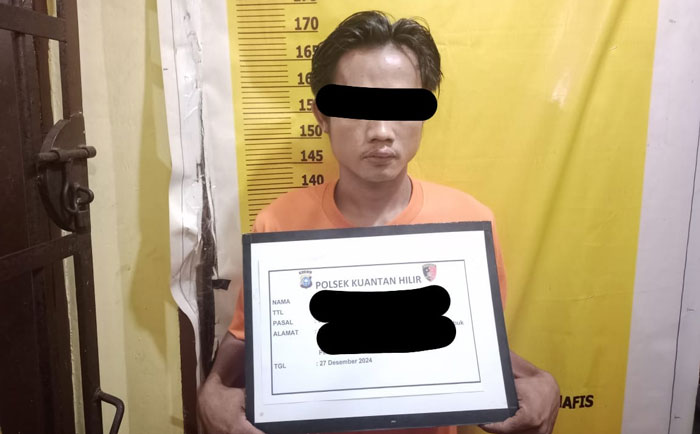 Tersangka curanmor WR berhasil diamankan Polsek Kuantan Hilir, Polres Kuansing pada Kamis (26/12/2024) malam.