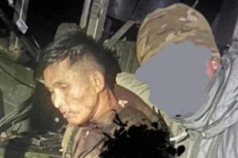 Tentara Korea Utara yang diduga ditangkap yang diambil dari Telegram.