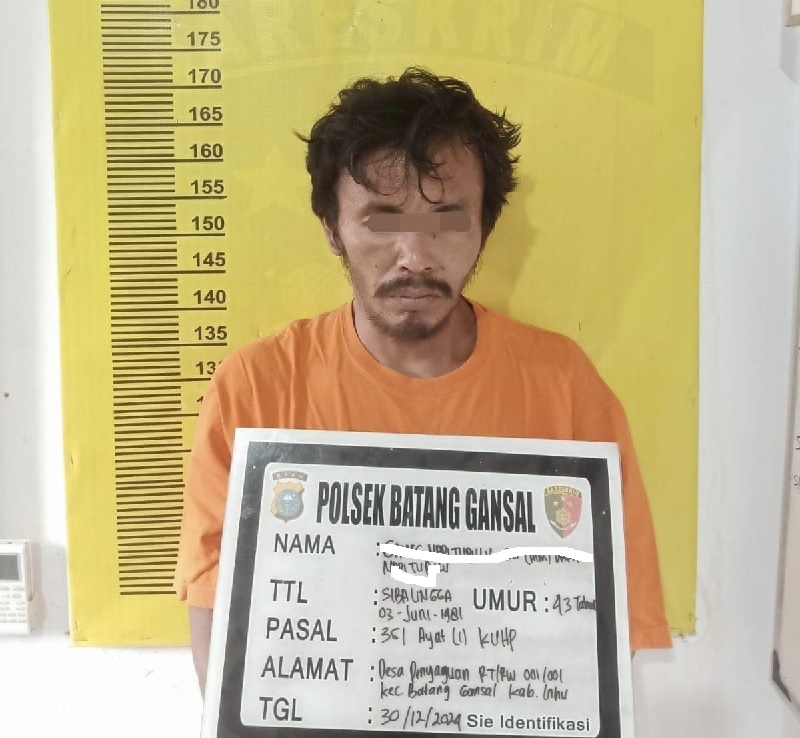 Pelaku penganiayaan GN alias Napit. ditangkap setelah buron hampir dua tahun,.