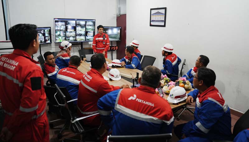 Satuan Tugas Natal dan Tahun Baru (Satgas Nataru) PT Kilang Pertamina Dumai menggelar plant patrol untuk memastikan operasional berjalan lancar