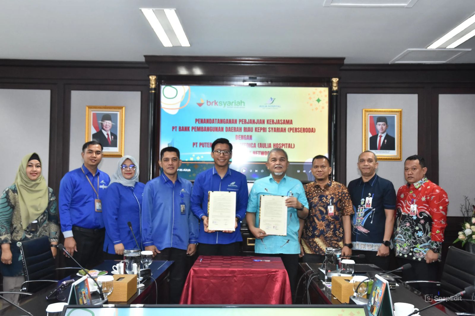 Penandatanganan Kerjasama antara PT Bank Riau Kepri (BRK) Syariah (Perseroda) dengan Aulia Hospital