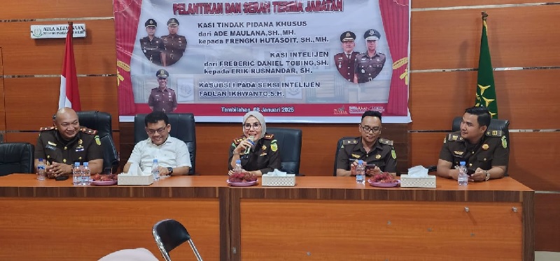 Kajari Indragiri Hilir Nova Puspita Sari saat memberikan sambutan.