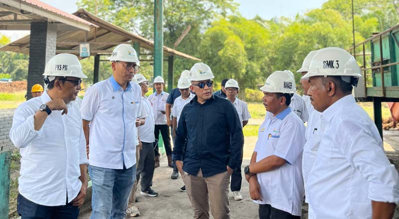 Direktur Utama PTPN IV PalmCo Jatmiko Santosa saat berbincang di Jakarta, Senin (20/1/2025).