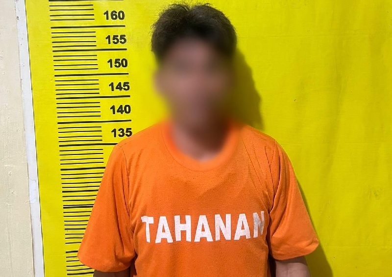 FZ (19) pelaku persetubuhan terhadap remaja putri di bawah umur di wilayah Minas Kabupaten Siak dibekuk polisi, Ahad (26/1/2025).