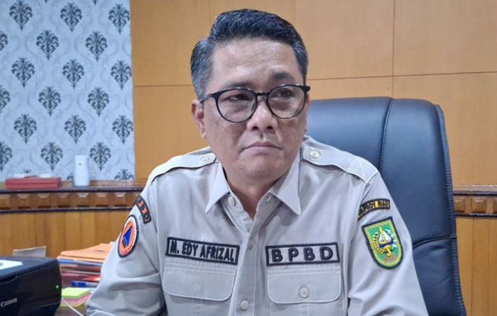Kepala Badan Penanggulangan Bencana Daerah dan Pemadam Kebakaran (BPBD Damkar) Provinsi Riau M Edy Afrizal
