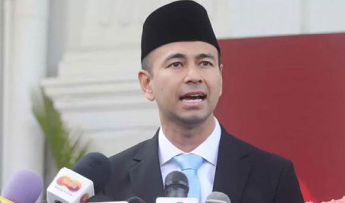 Raffi Ahmad yang kini menjabat sebagai utusan khusus Presiden Bidang Pembinaan Generasi Muda dan Pekerja Seni.