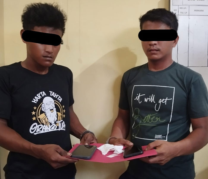Dua tersangka Sabu, berhasil diamankan Polsek Benai, Ahad (2/2/2025).