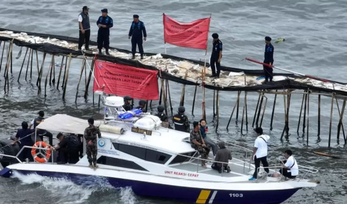 Pagar Laut Misterius 30 KM di Laut Tangerang Disegel KKP,
