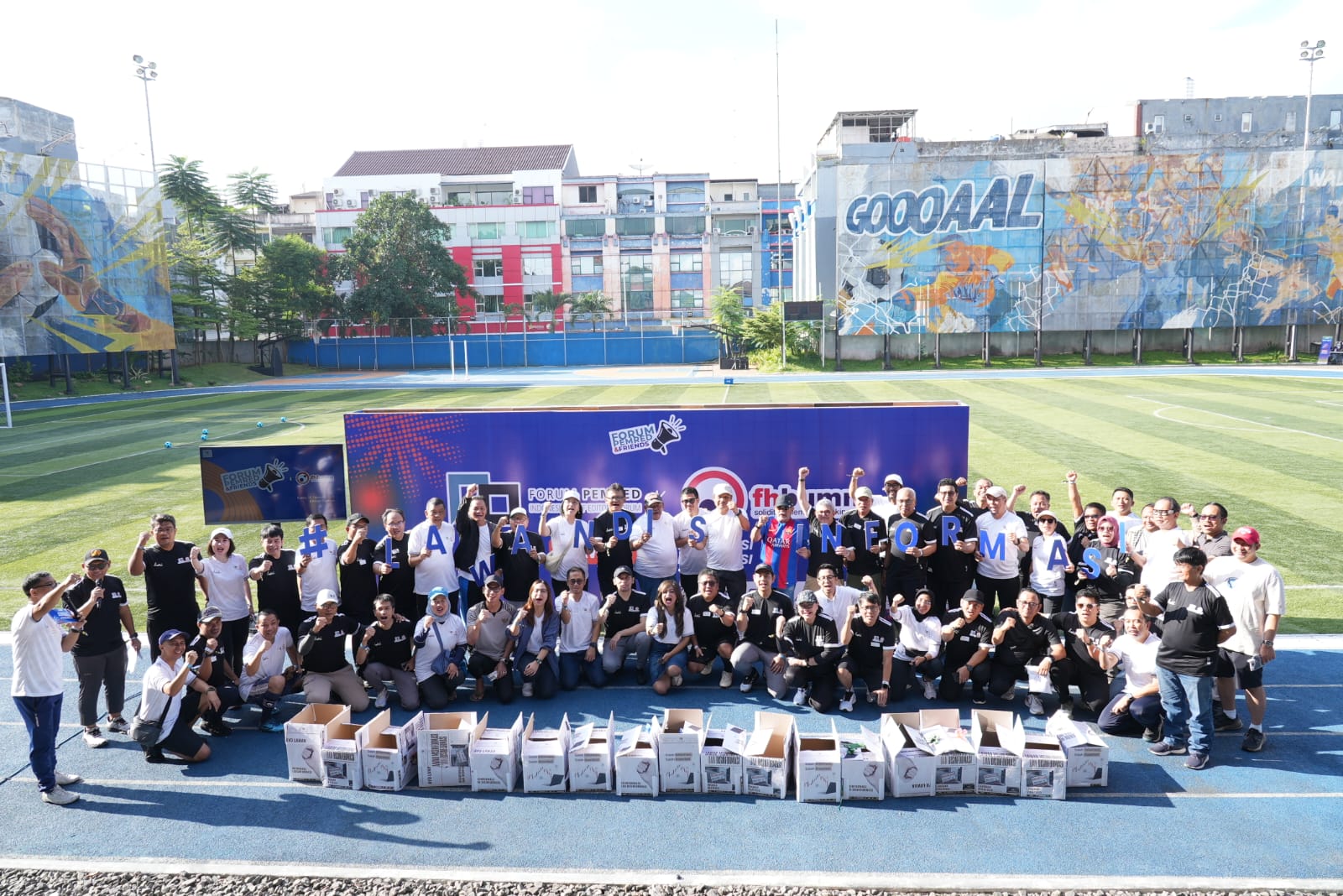 Gathering  FH BUMN  dan Forum Pemred Indonesia  diselenggarakan dalam konsep Fun Game ini mengusung tema Lawan Misinformasi dan Disinformasi.
