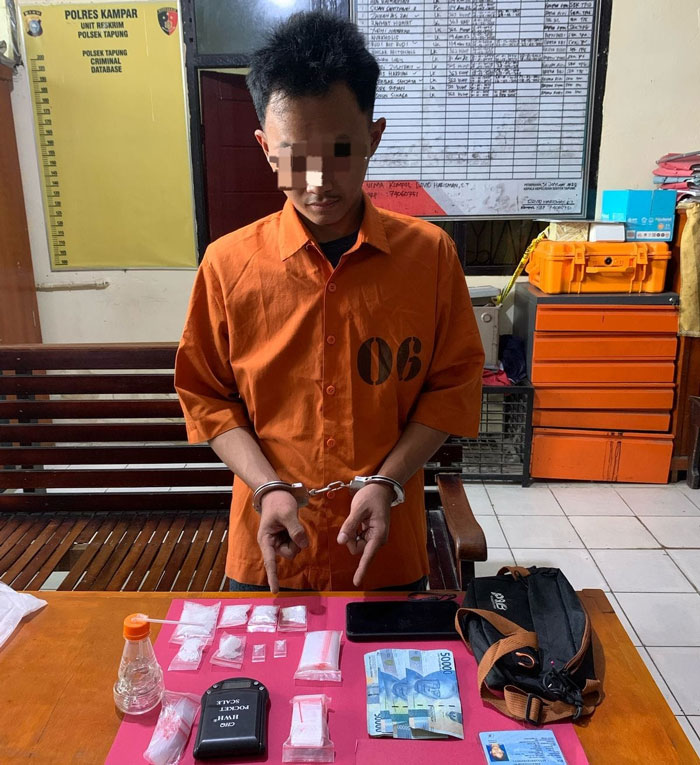 Seorang pemuda yang diduga pengedar narkoba AS (23), diringkus Polisi, Sabtu (15/2/2025).