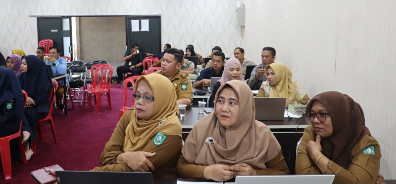 Para bendahara SKPD Pemkab Bengkalis mengikuti sosialisasi dan pendampingan Coretax yang digelar  KPP Pratama Bengkalis-KP2KP Duri.