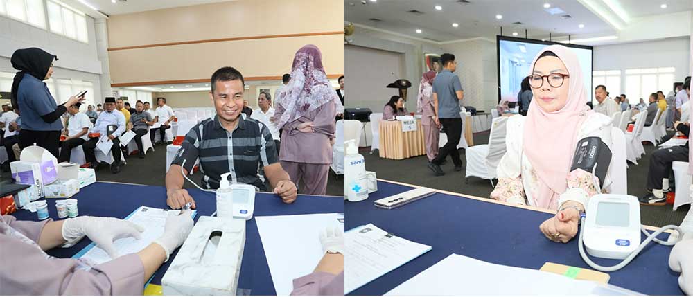 Bupati dan Wakil Bupati Kampar terpilih Ahmad Yuzar-Misharti sudah merampungkan pemeriksaan kesehatan di Plaza Gedung Lantai 3 Kemendagri Jakarta, Ahad (16/2/2025).