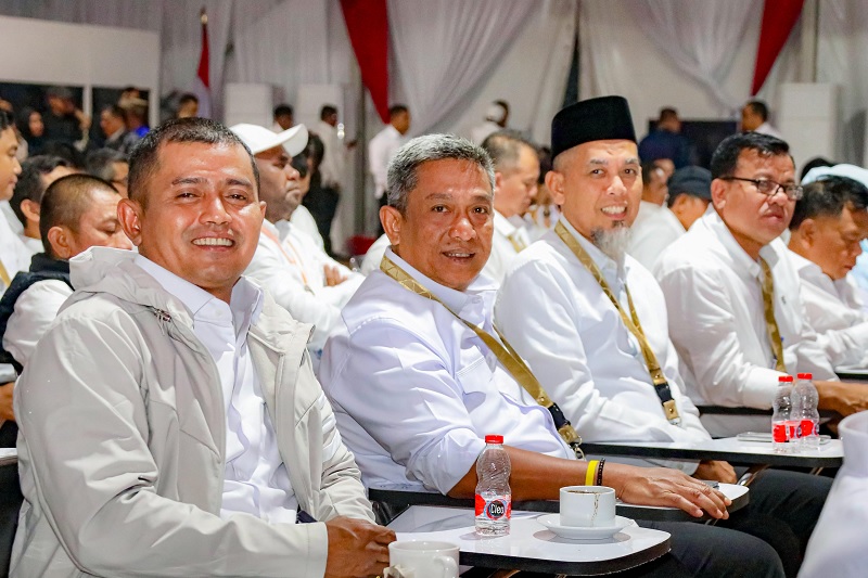 Wali Kota Dumai H Paisal bersama kepala daerah lainnya tengah mengikuti pemaparan materi dari BPS di Magelang,  Senin (24/2/2025) malam.