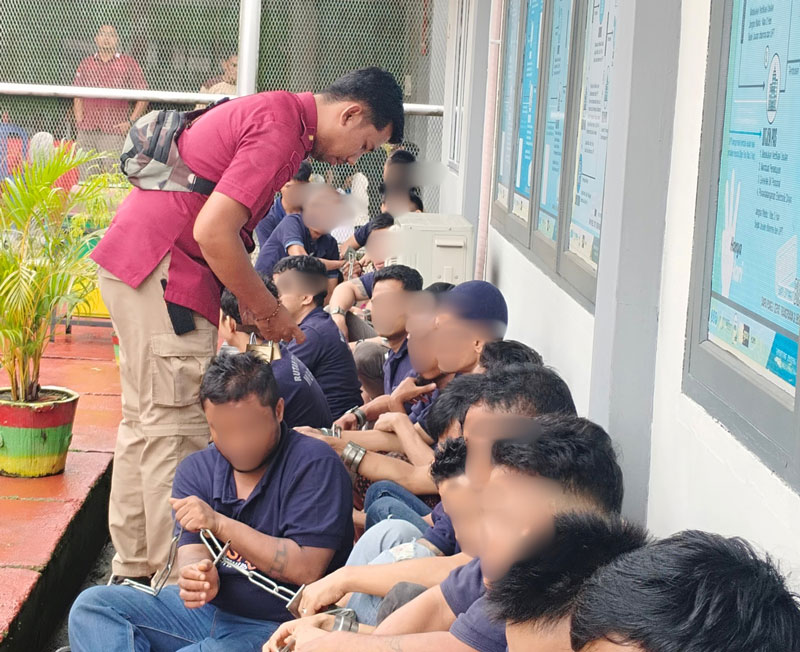 Lembaga Pemasyarakatan Kelas IIA Bangkinang saat menerima 23 orang warga binaan yang dipindahkan dari Rutan Kelas I Pekanbaru, Kamis (27/2/2025).