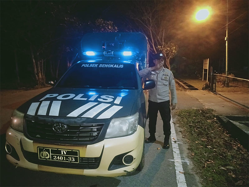 Kegiatan Patroli Sahur membangunkan masyarakat untuk ibadah makan sahur, Selasa (4/3/3025) dini hari.