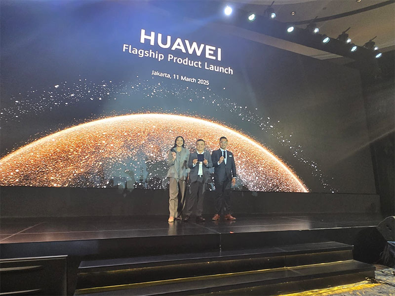 Peluncuran HUAWEI Mate X6 di The Glass House Park Hyyatt Jakarta, Selasa (11/3/2025).