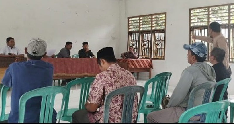 Rapat PAW Kades Sekara, Kabupaten Inhil  di aula Desa Sekara, Rabu (12/3/2025).