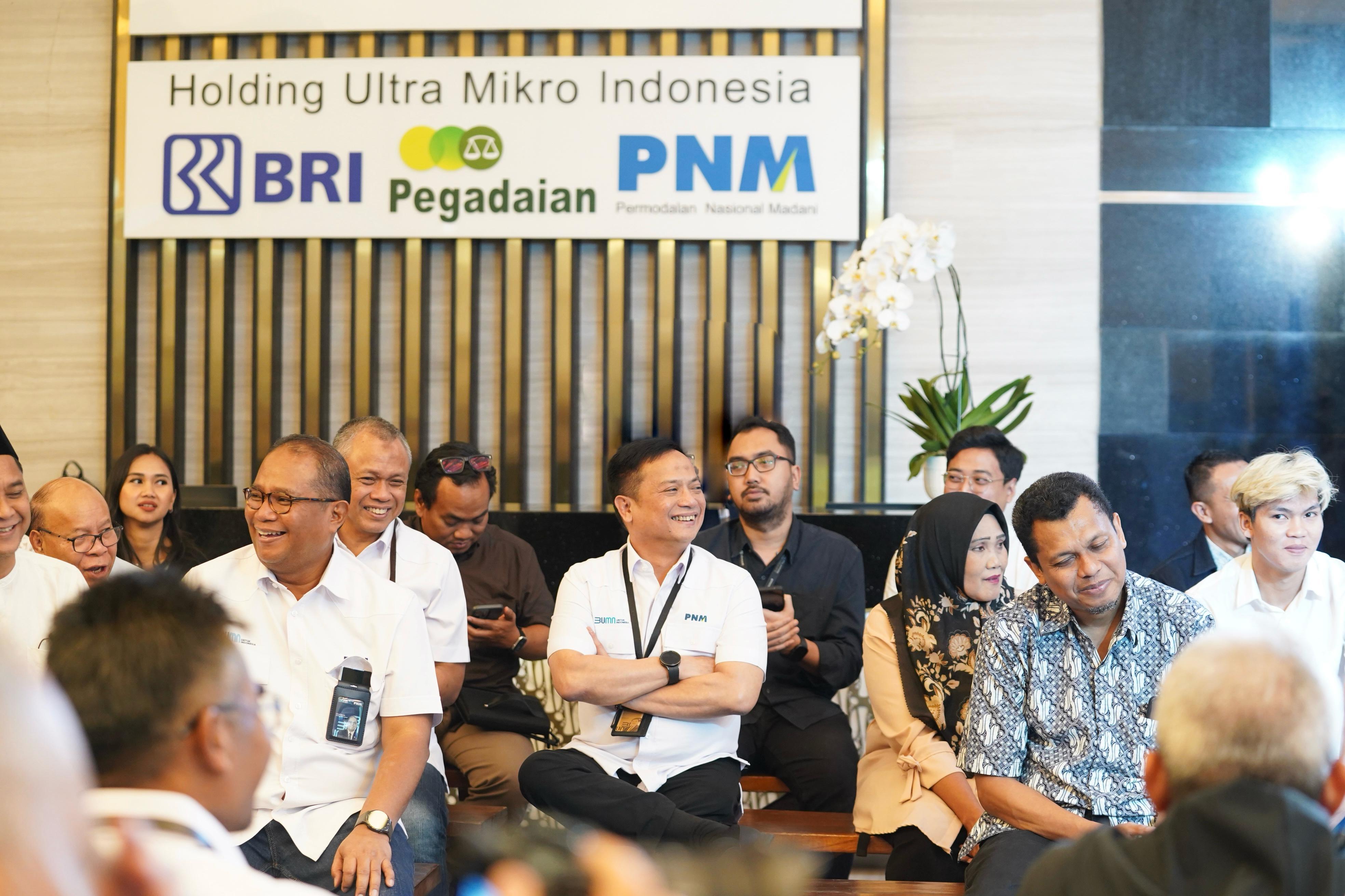 Suasana acara silaturrahmi PT PNM bersama insan pers di Menara PNM, Jakarta pada Selasa (18/3/2025).