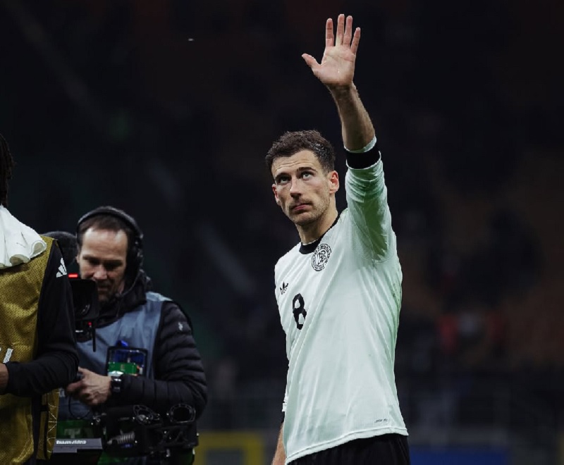 Gelndang Bayern Munich Leon Giretzka jadi penentu kemenangan Jerman atas Italai pada leg 1 perempatfinal UEFA Nations League di San Siro, Milan.